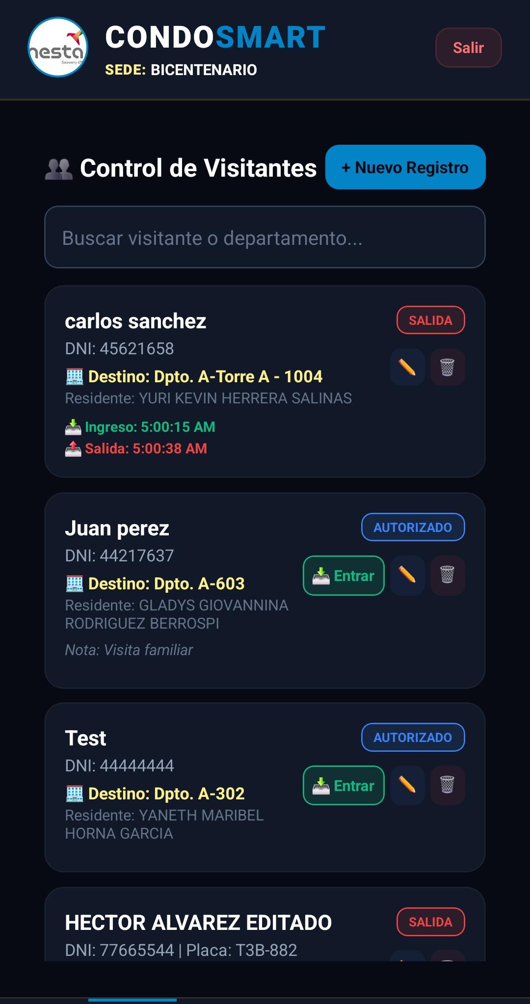 App Visitas